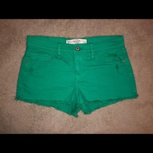Green Abercrombie & Fitch Jean Shorts